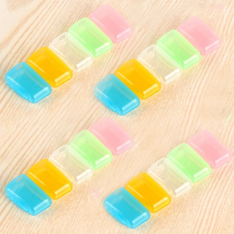 20 Pcs Travel Toothbrush Head Cover Outdoor Protector Cap Brush Protective Portable Plastic Clip Toothbrush Holder for Home Travel Business Camping(5 Colors)