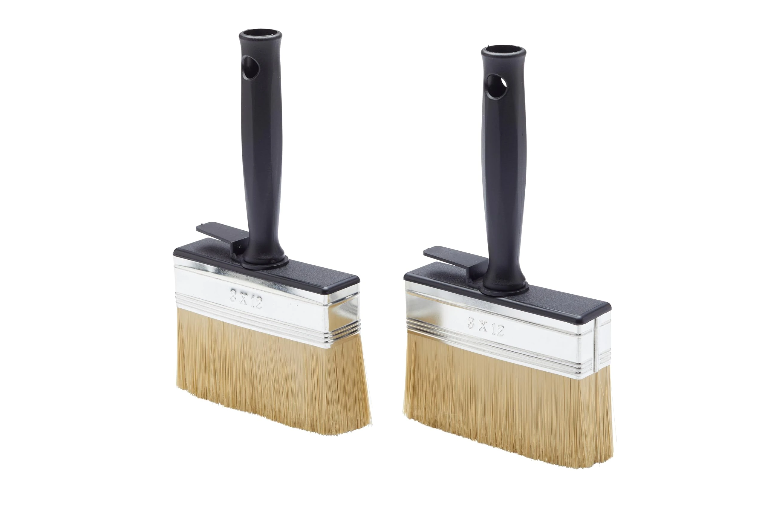 Fit For The Job Twin Pack 4 inch Block Brush for Rapid Painting on Walls, Ceilings, Masonry, Shed and Fence Brush, Decking & More, Large Paintbrush, Masonry Paintbrush