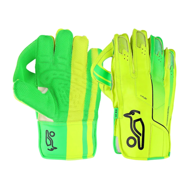 Kookaburra LC 2.0 Wicket Keeping Glove, Size Youths, Green/Yellow