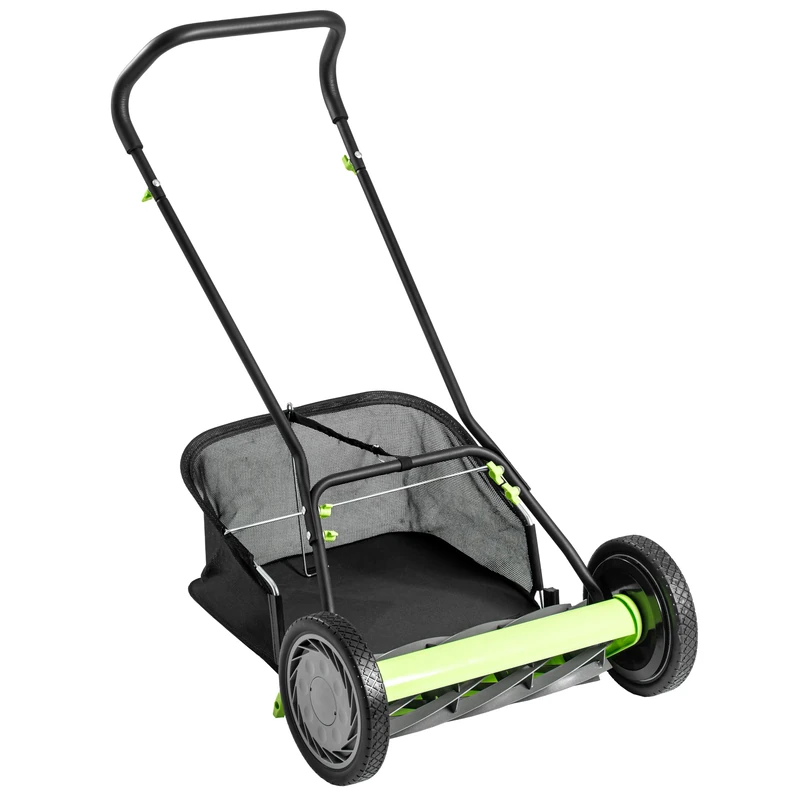 Earthwise 918-18EWG 18-Inch Cylinder Mower with 9 Blade Catcher, Black
