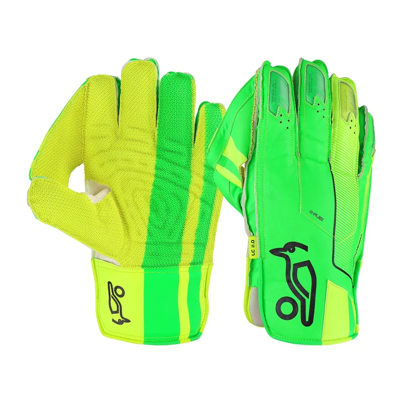 Kookaburra LC 3.0 Wicket Keeping Glove, Size Adult, Green/Yellow