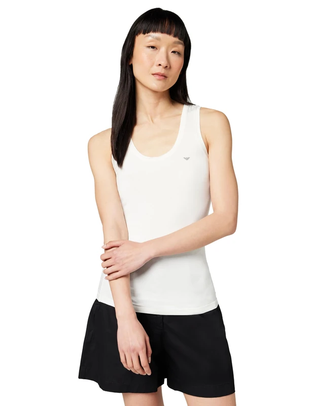 Emporio Armani Woman's Essential Studs Underwear Tank White M - Image 1