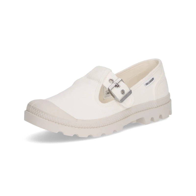 Palladium Unisex Pampa M Washed Mary Jane Flat, Soft White, 41.5 EU