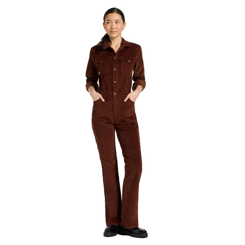 Lee Women's Western Jumpsuit, Luxe Brown, XS