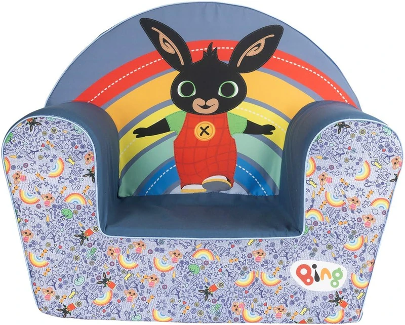 Tataway Bing Chair in Jeans for Children – Comfortable and Safe, Fun Design with Bing and Flop – Perfect for Bedrooms and Play Corners