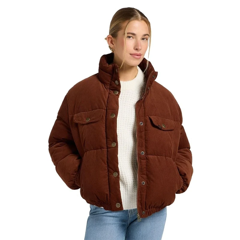 Lee Women's Rider Puffer Jacket, Luxe Brown, S