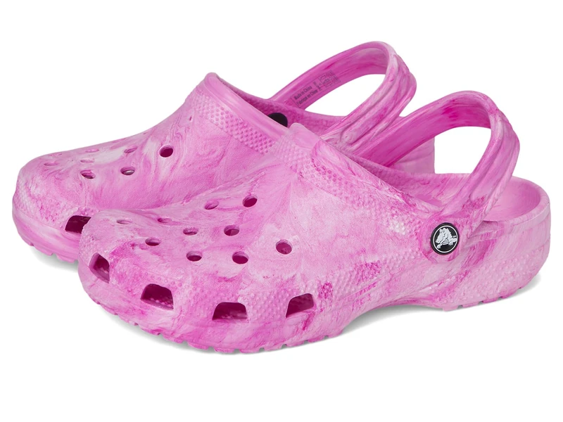 Crocs Unisex Kids Clog,Classic Watercolor Marbled Clog,Pink Swirl, 3 UK Child - Image 1