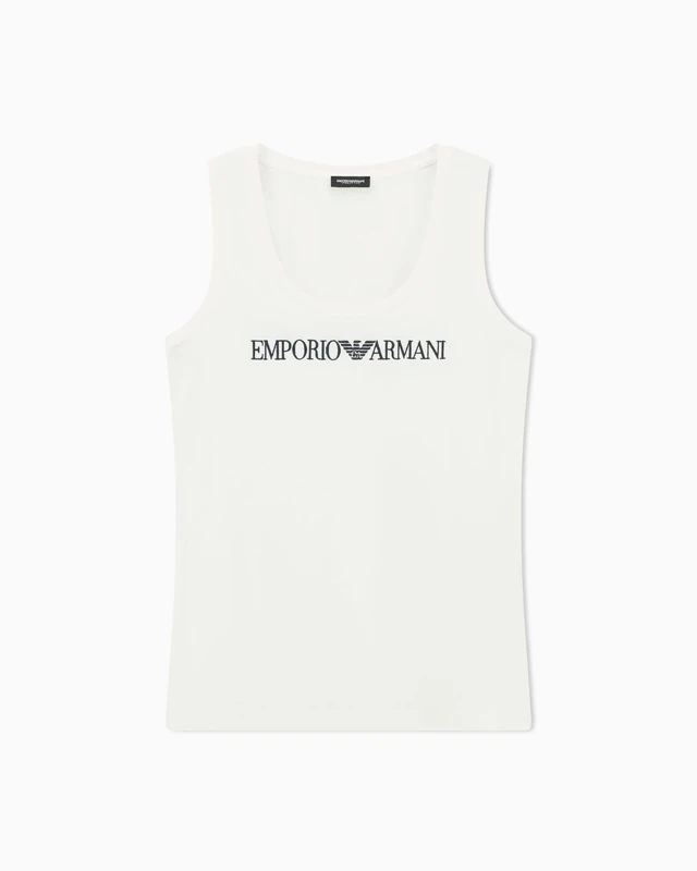 EMPORIO ARMANI Women's Everyday Cotton Underwear Tank T-Shirt, White, XS