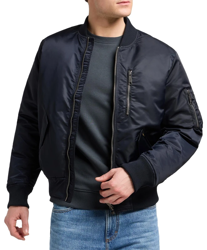 Lee Men's Bomber Jacket, Black I, L