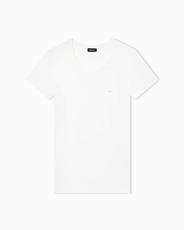 Woman's Essential Studs Crew Neck T-Shirt White XL Regular FIT