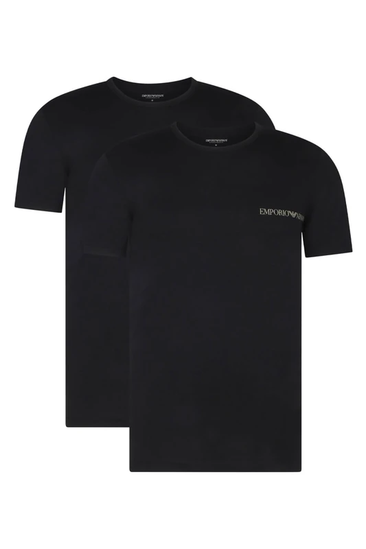 Man's CORE Logoband 2-Pack Crew Neck T-Shirt Black M Regular FIT