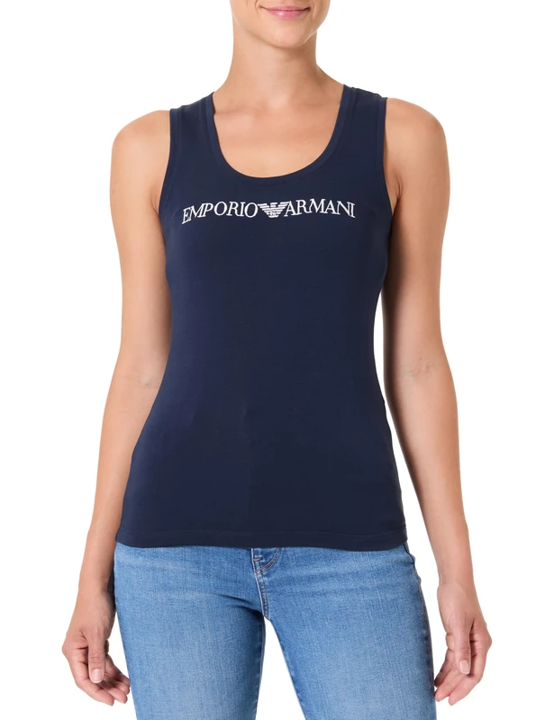 Emporio Armani Woman's Everyday Cotton Underwear Tank Blue M
