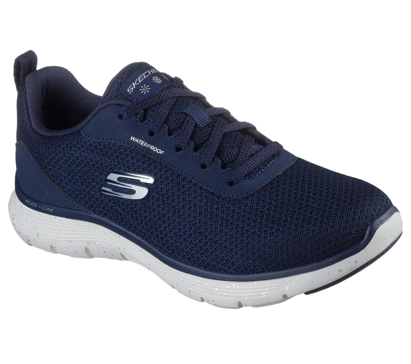 Skechers Women's Flex Appeal 5.0 Fresh Trek Sneaker, Navy Mesh/Trim, 3 UK