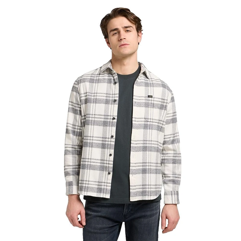 Lee MERCANTILE Shirt, Painter Gray Jaspe Plaid, S