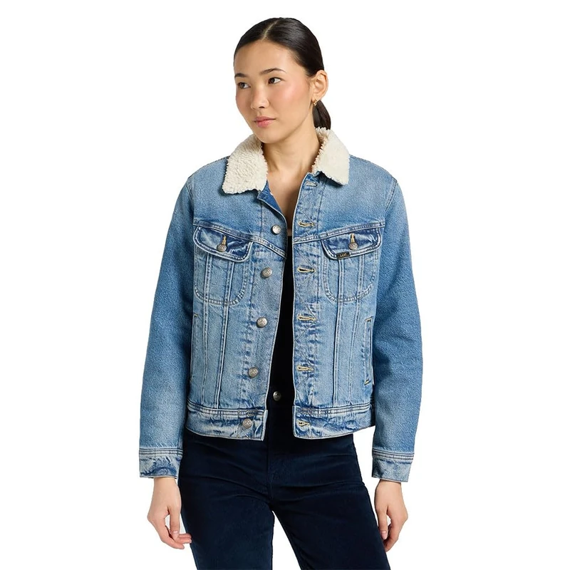 Lee Women's Sherpa Rider JKT Jacket, Teleport Me, XS