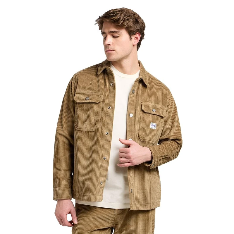 Lee Workwear Overshirt, Dark Khaki, S
