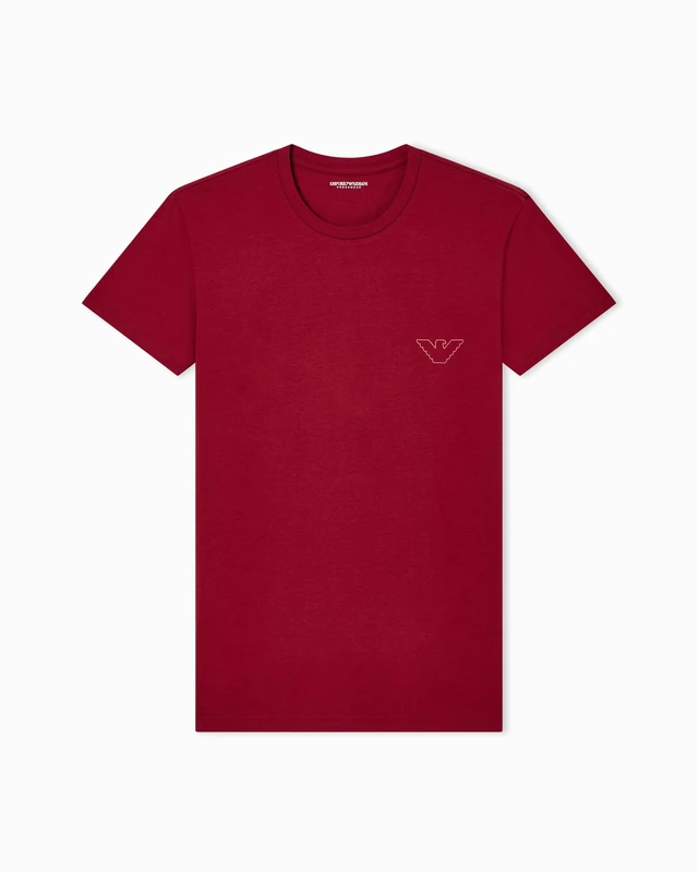 Man's MEGALOGO Crew Neck T-Shirt RED S Slim FIT