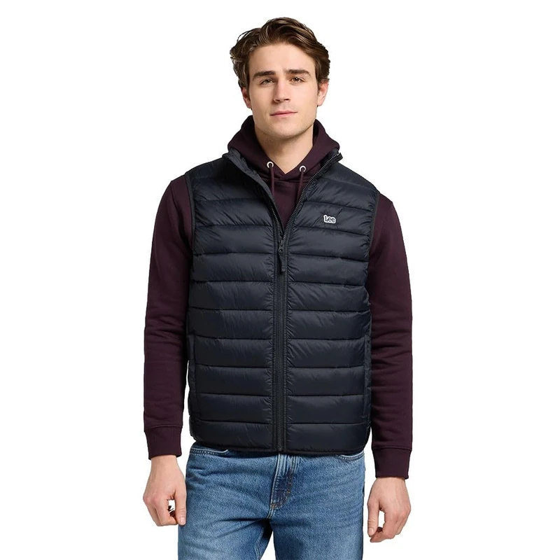 Lee Stand collar buffer vest, black, XL