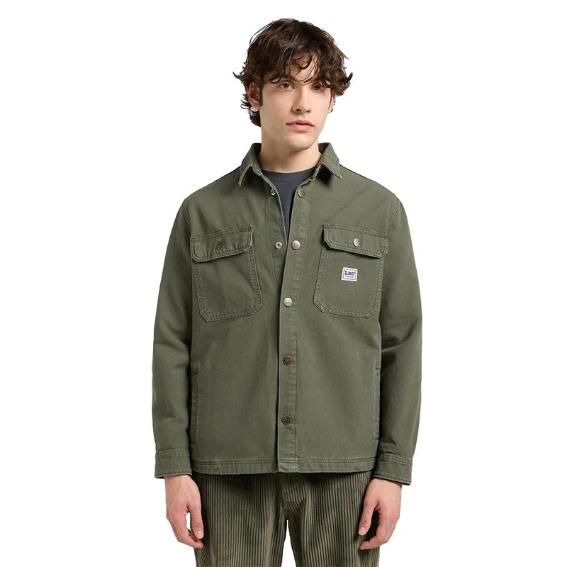 Lee Workwear Overshirt, Oak Moss, M