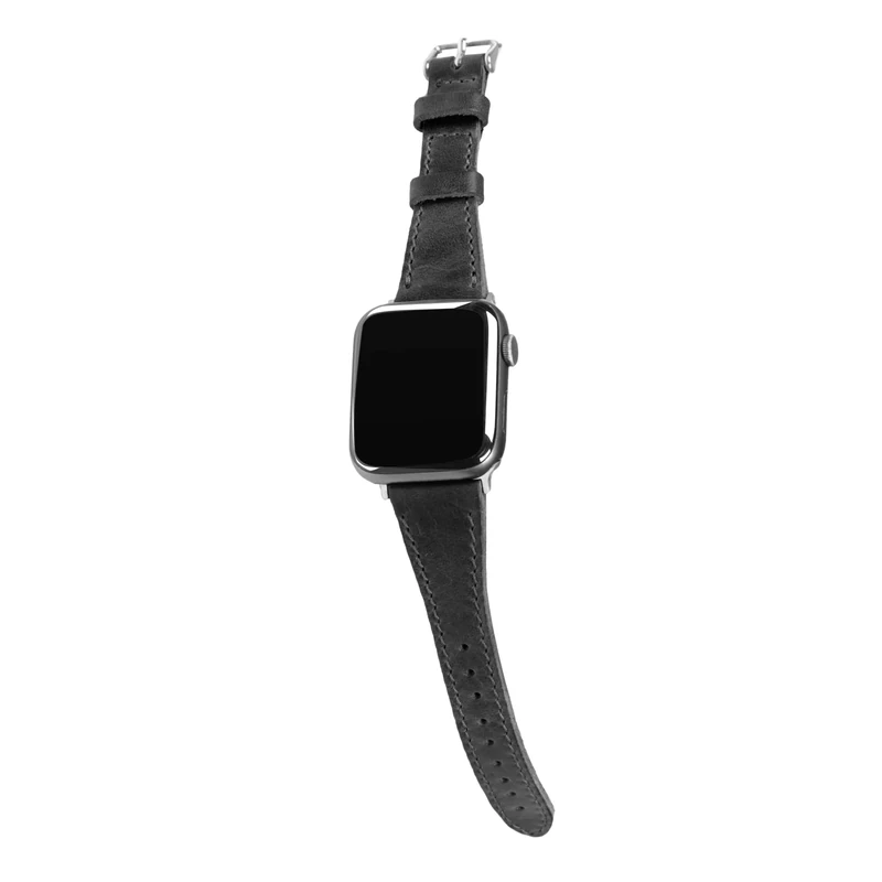 MegaGear Top Grain Leather Apple Watch Band Strap - Replacement Men & Women 42mm - 49mm and 38mm - 41mm, Apple Watch Series Ultra, Ultra2, 10, 9, 8, 7, 6, 5, 4, 3, SE