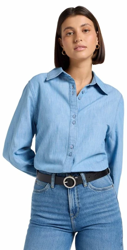 Lee Women's Balloon Sleeve Shirt, Never Ages, XL