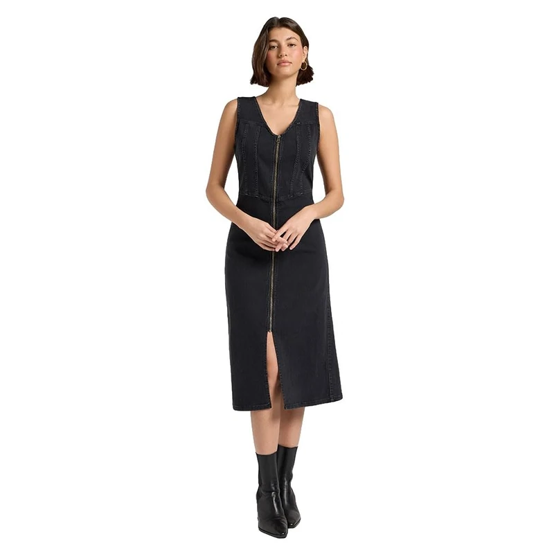 Lee Women's Long Vest Dress Casual, Brisk Night, XS