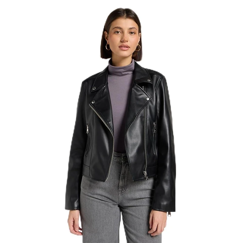 Lee Women's Moto Jacket, Black, S