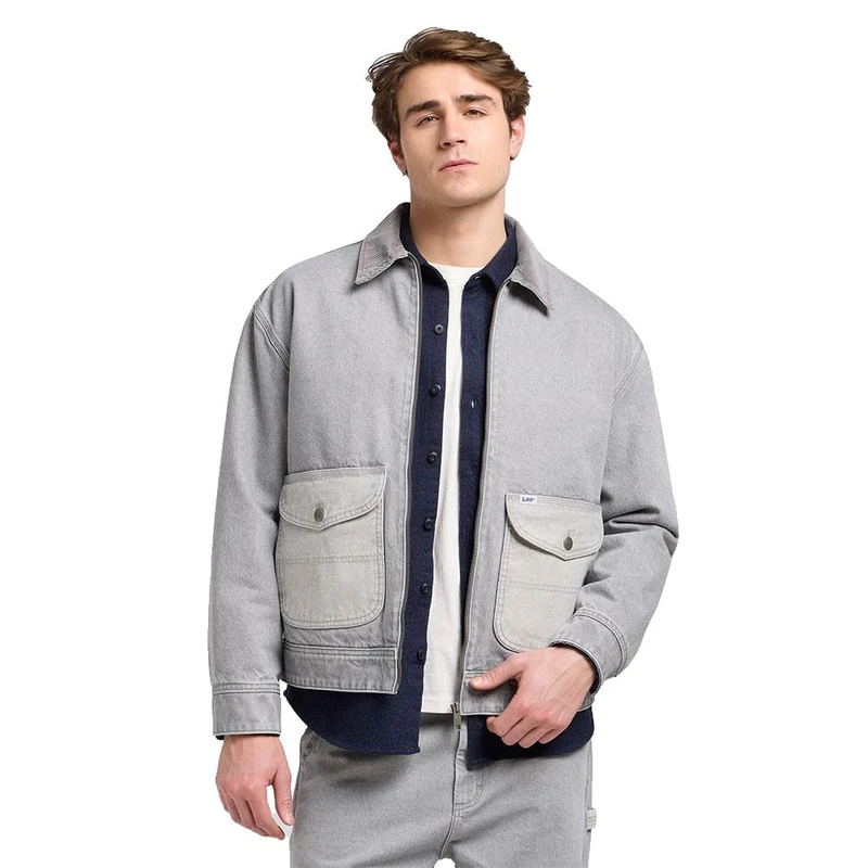 Lee Men's 91u Utility Jacket, Gemini Grey, XXL