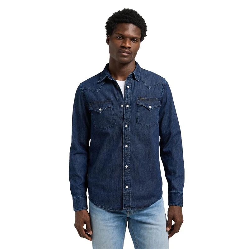 Lee Regular Western Shirt, Rinse, 5XL