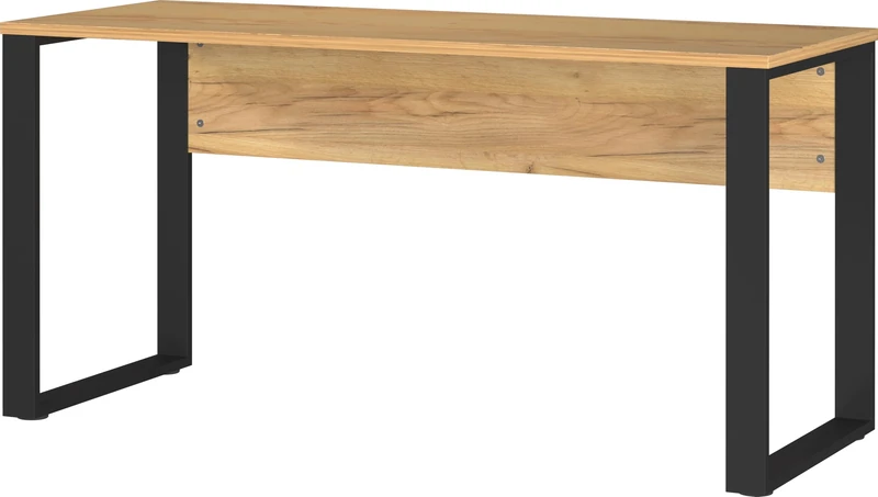 Germania GW-ADRANO Desk 5008-593, with two metal runners, in Navarra-oak repro/Black, 150 x 74 x 60 cm (W/H/D)