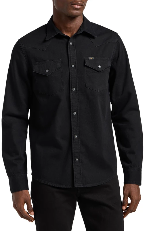 Lee Regular Western Shirt, Black, 5XL