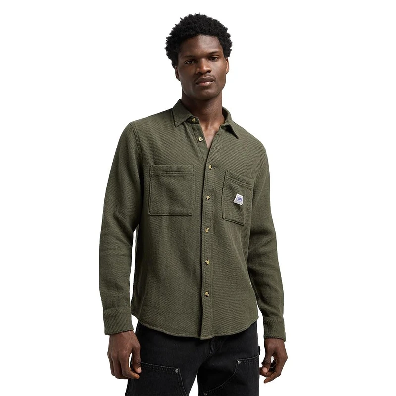 Lee Men's Workwear Shirt 2.0, Oak Moss, M