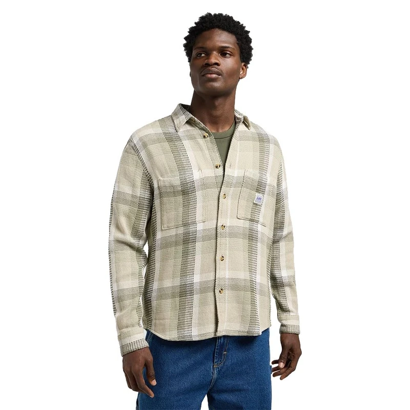 Lee Men's Workwear Shirt 2.0, Oak Moss Plaid, XL