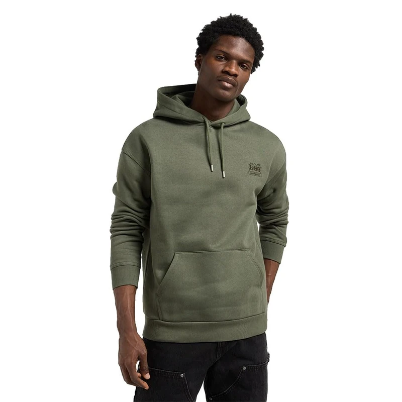 Lee Men's Ww Essential Hoodie Hooded Sweatshirt, Oak Moss, M