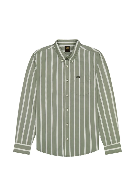 LEE - Shirt Men - Regular Fit - Lee Button Down - Olive Stone Stripe