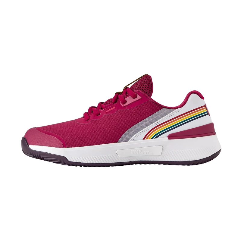 Wilson Intrigue Pro Clay RG Women's Tennis Shoes, Provide Dynamic Midfoot Support and Plush Comfort, Durable Resistance and Reliable Stability, Colour: Beaujolais/White/Plum Perfect, Size: 4