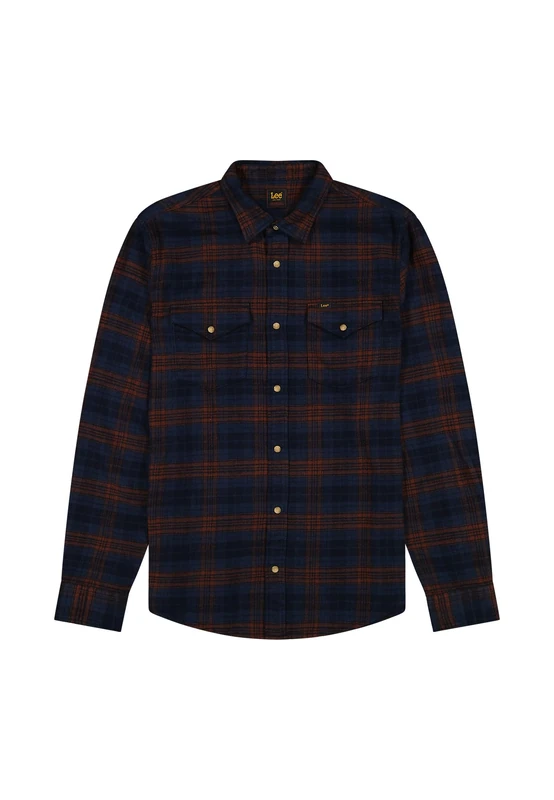 Lee Clean Western Shirt, Luxe Rivet Navy, S