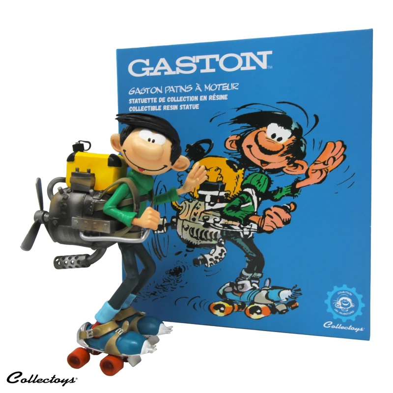 COLLECTOYS PLASTOY : GASTON - FIGURE - GASTON INVENTION : MOTOR ON ROLLER SKATES