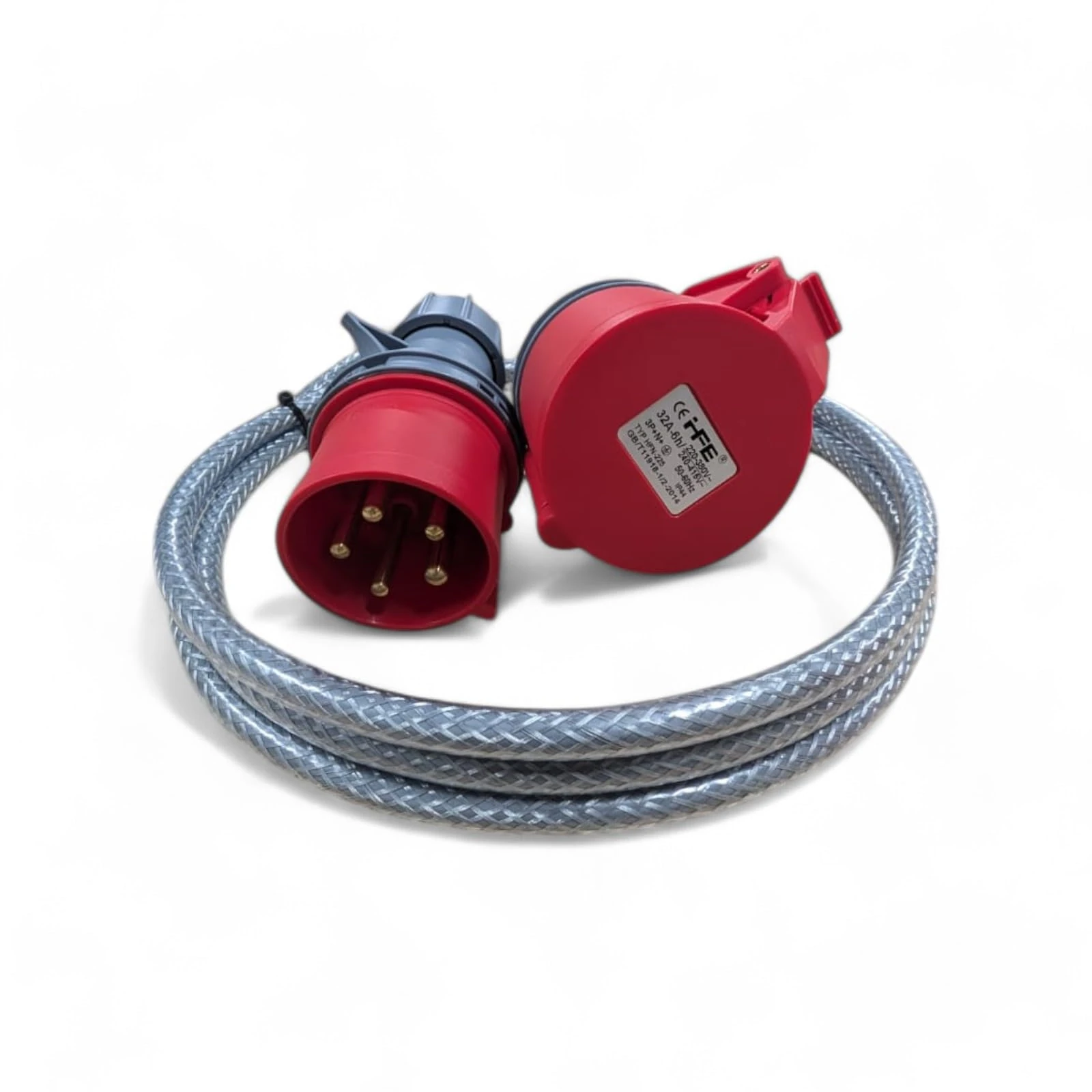 3 Phase Extension Lead - 32A 5-Pin - (20 Metre) - 415V - IP44-1-40m Lengths - SY Heavy Duty Armoured Cable - PAT tested and supplied with certificate (20 Metre)