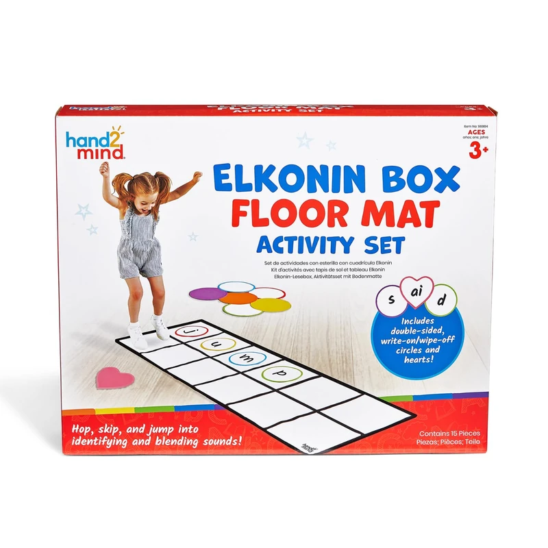 hand2mind Elkonin Box Phonics Activity Mat - Literacy Game - Image 1