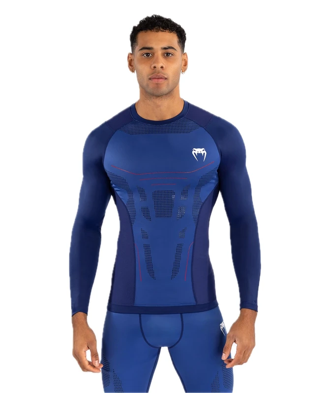 Venum Technical 3.0 Long Sleeve Rashguard - Night Blue - S