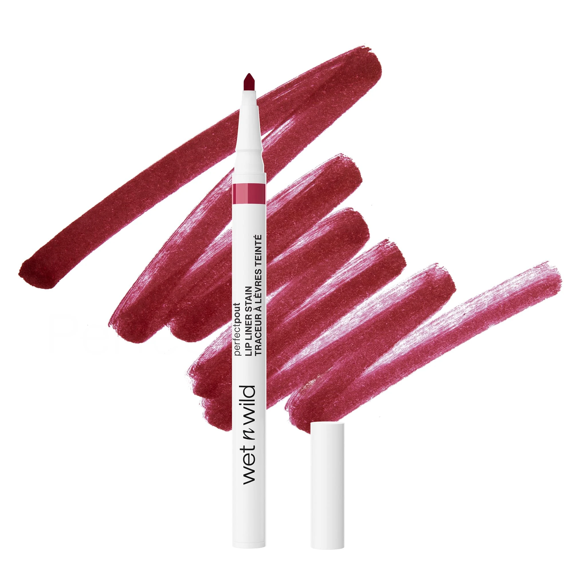 Wet n Wild Perfect Pout Lip Liner Stain, Transfer-Proof Tint for Lining Lips, Pointed Tip for High Precision and Flat Side for Easy Fill-In, Long-Lasting, Spilled Wine
