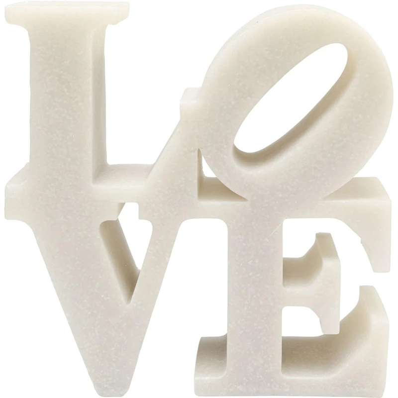 Kare Designer Decorative Object Soft Love, White, Accessory, Living Room, Decoration for Shelves or Sideboards, Decorative Scultpur, Decoration, 19 x 19 x 6 cm (H x W x D)