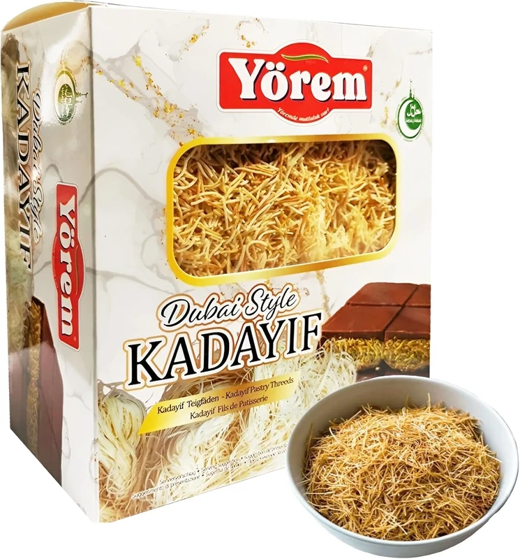 Yörem Dried & Chopped Kadayif Pastry | Perfect For Dubai Chocolate, Kadayif (Kataifi) Shredded Fillo Dough, Kadayif Pastry Dough, Dubai Pistachio Chocolate Bar, Kunafa