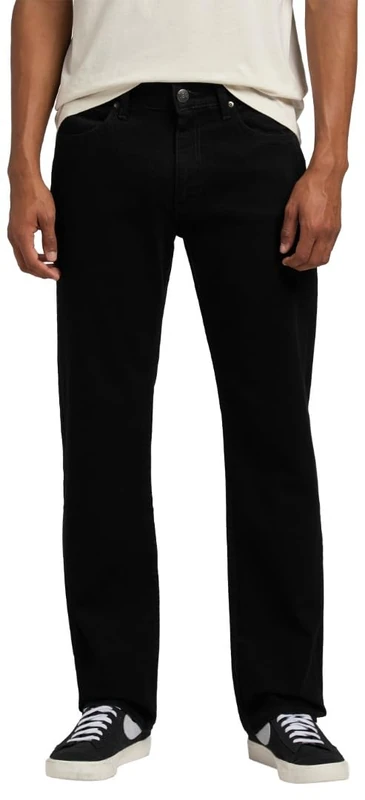 Lee Men's Legendary Regular Straight Fit Straight Leg Jeans, Black (Black Overdye), 29 W/32 L