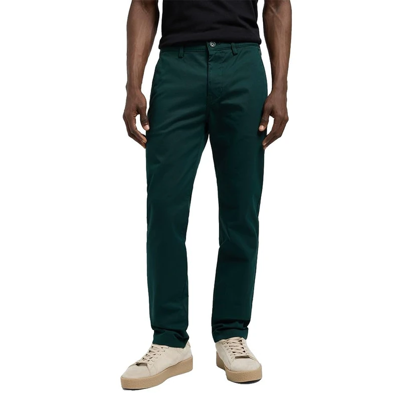 Lee Men's Regular Chino Jeans Regular Straight Fit Straight Leg, Jade Forest, 32 W/32 L