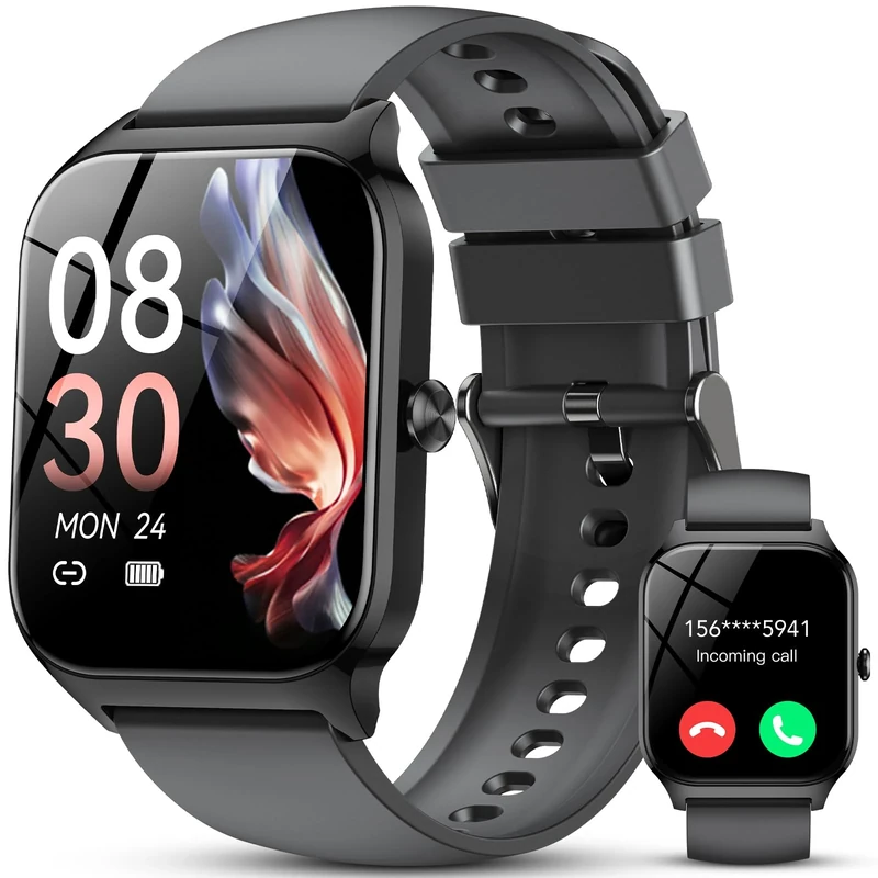 Smart Watch for Men Women Answer/Make Calls, 1.85" Touch Screen Smartwatch, Fitness Watch with Step Counter, 115+Sports Modes, Heart Rate Sleep Monitor, IP68 Waterproof Smart Watches for Android iOS