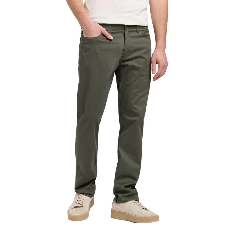Lee Men's Straight Fit MVP Jeans, Olive Grey, 33 W/32 L