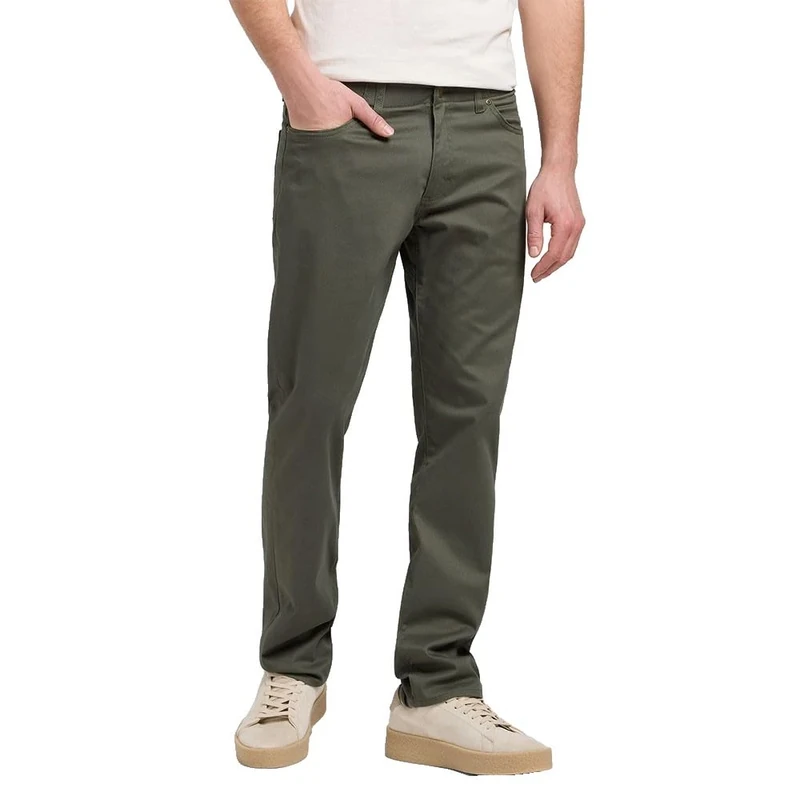 Lee Men's Straight Fit MVP Regular Fit Straight Leg Jeans, Olive Grey, 32 W/34 L