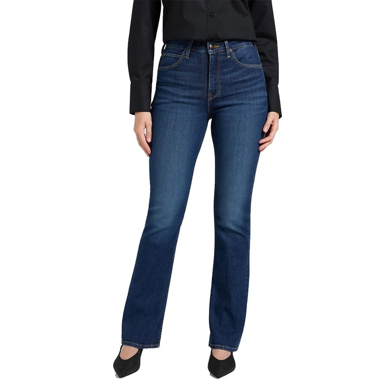 Lee Women's Breese Boot Jeans, Fervent Blue, 27W x 33L